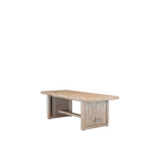 Mesa de comedor de madera Heritage con tablero amplio y soporte central