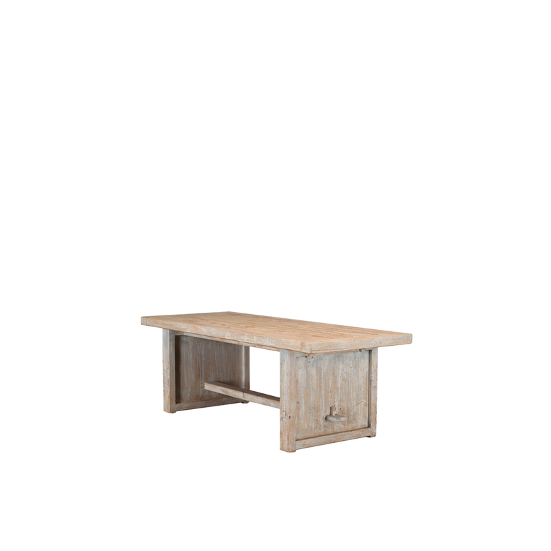 Mesa de comedor de madera Heritage con tablero amplio y soporte central