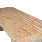 Tablero de mesa de madera Heritage con vetas y acabado envejecido, vista superior