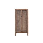 Armario de madera con dos puertas, acabado envejecido y tiradores metálicos Heritage
