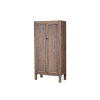 Armario de madera con dos puertas y base con patas, acabado envejecido Heritage