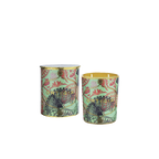 Vela aromática en recipientes metálicos estampados multicolor (2 unidades)