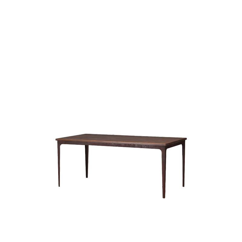 Mesa de comedor Heritage con tapa rectangular y patas esbeltas, acabado madera oscura