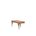 Mesa de escritorio de madera con cajón frontal y pata lateral