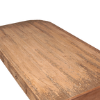 Tablero de mesa de escritorio de madera con veta y acabado envejecido