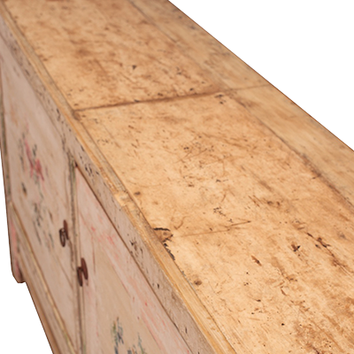 BUFET CHINO CREMA DECORADO 2 PUERTAS 162X40X85H