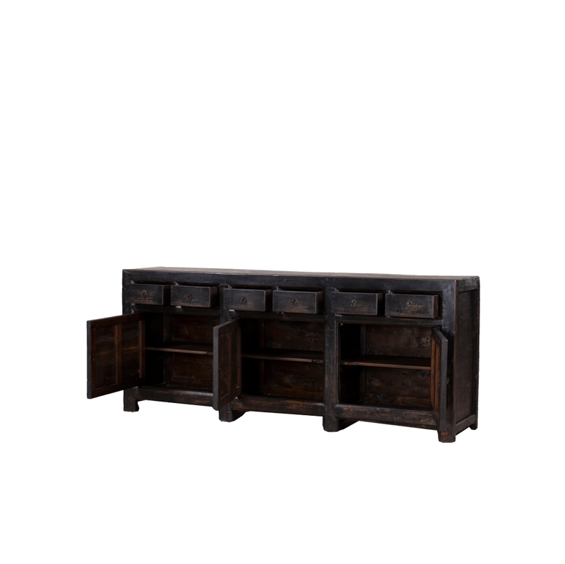 BUFET CHINO 6 CAJONES/3 PUERTAS 217X48X90H