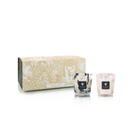 Set de 2 velas Baobab Pearls: frascos de vidrio con diseños negro y rosado