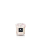Vela Baobab Pearls en frasco de vidrio con etiqueta Baobab Collection, acabado rosado