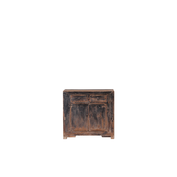 Aparador auxiliar de madera oscura: 2 puertas y 2 cajones, Heritage