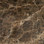 Textura de mármol marrón con vetas claras y oscuras, vista de cerca de la tapa