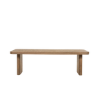 Mesa de comedor Edward de madera natural, tablero rectangular y cuatro patas robustas