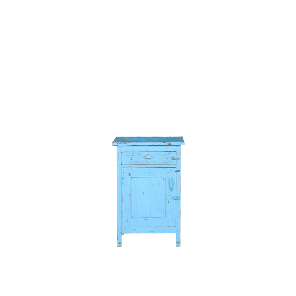 MESITA NOCHE MADERA TURQUESA 51X40X76H 49