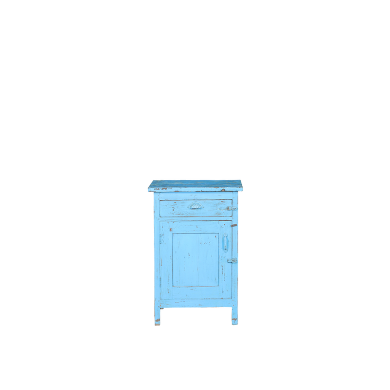 MESITA NOCHE MADERA TURQUESA 51X40X76H 49