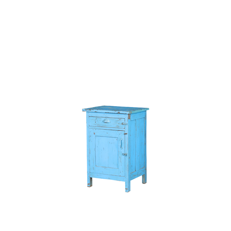 MESITA NOCHE MADERA TURQUESA 51X40X76H 49
