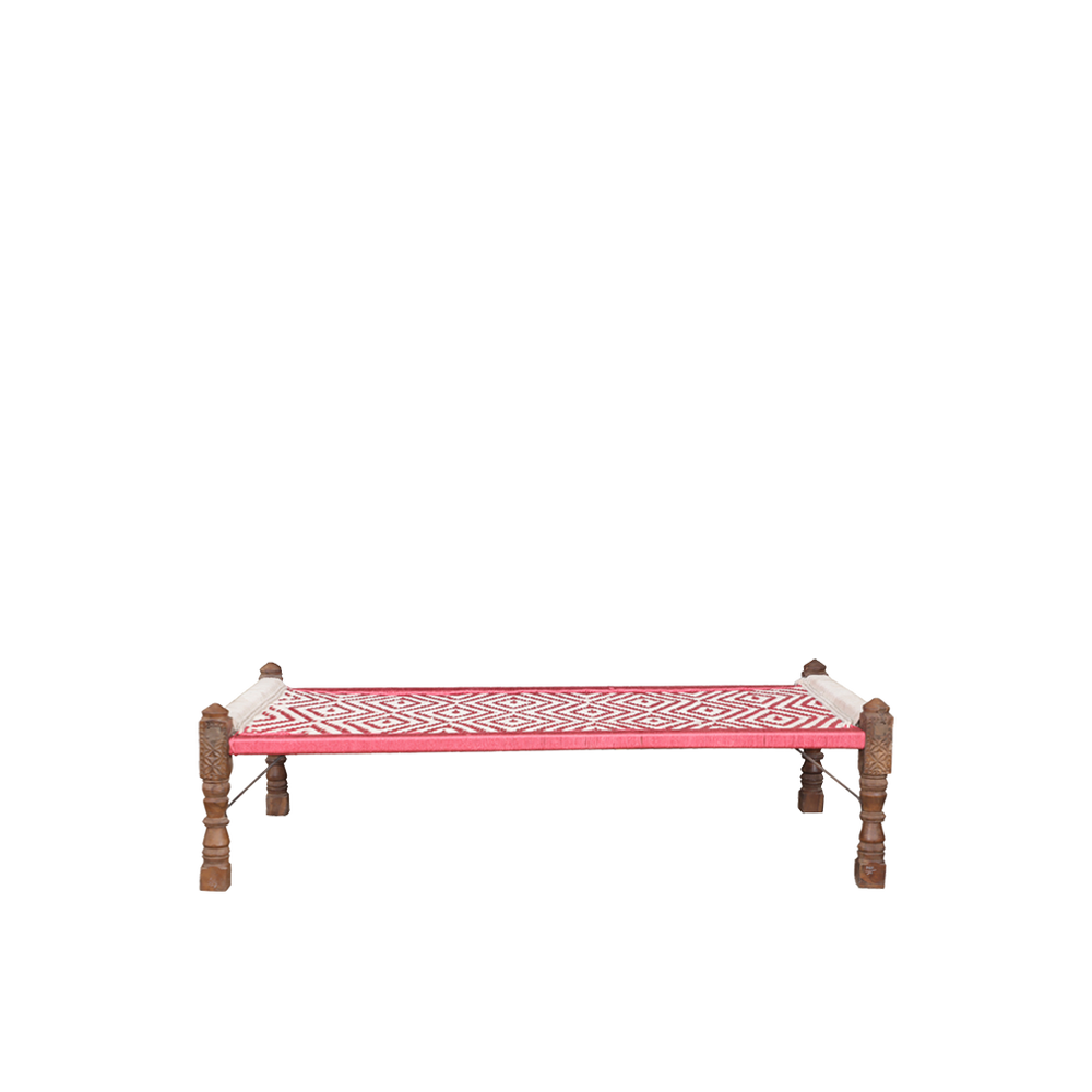 CAMA INDIA ROJA/CRUDA 184X90X52H 80