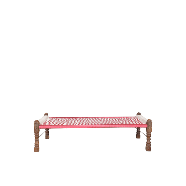 CAMA INDIA ROJA/CRUDA 184X90X52H 80