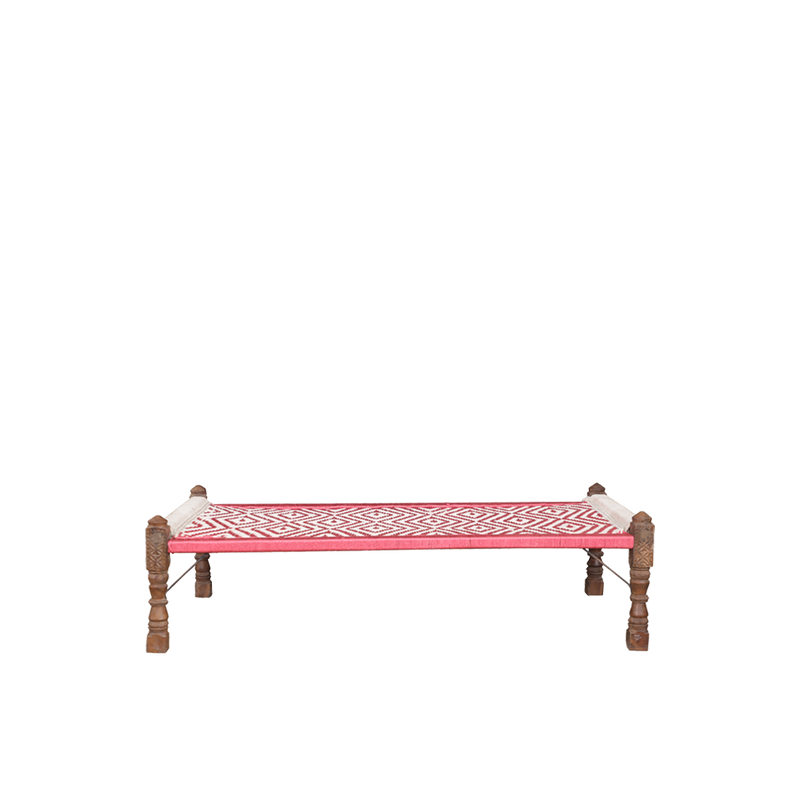 CAMA INDIA ROJA/CRUDA 184X90X52H 80
