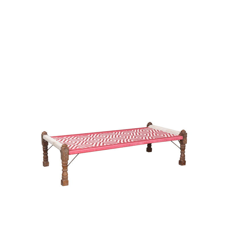 CAMA INDIA ROJA/CRUDA 184X90X52H 80