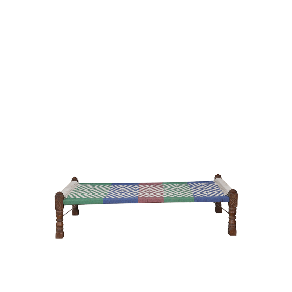 CAMA INDIA VERDE/AZUL/ROJA 182X90X50H 81