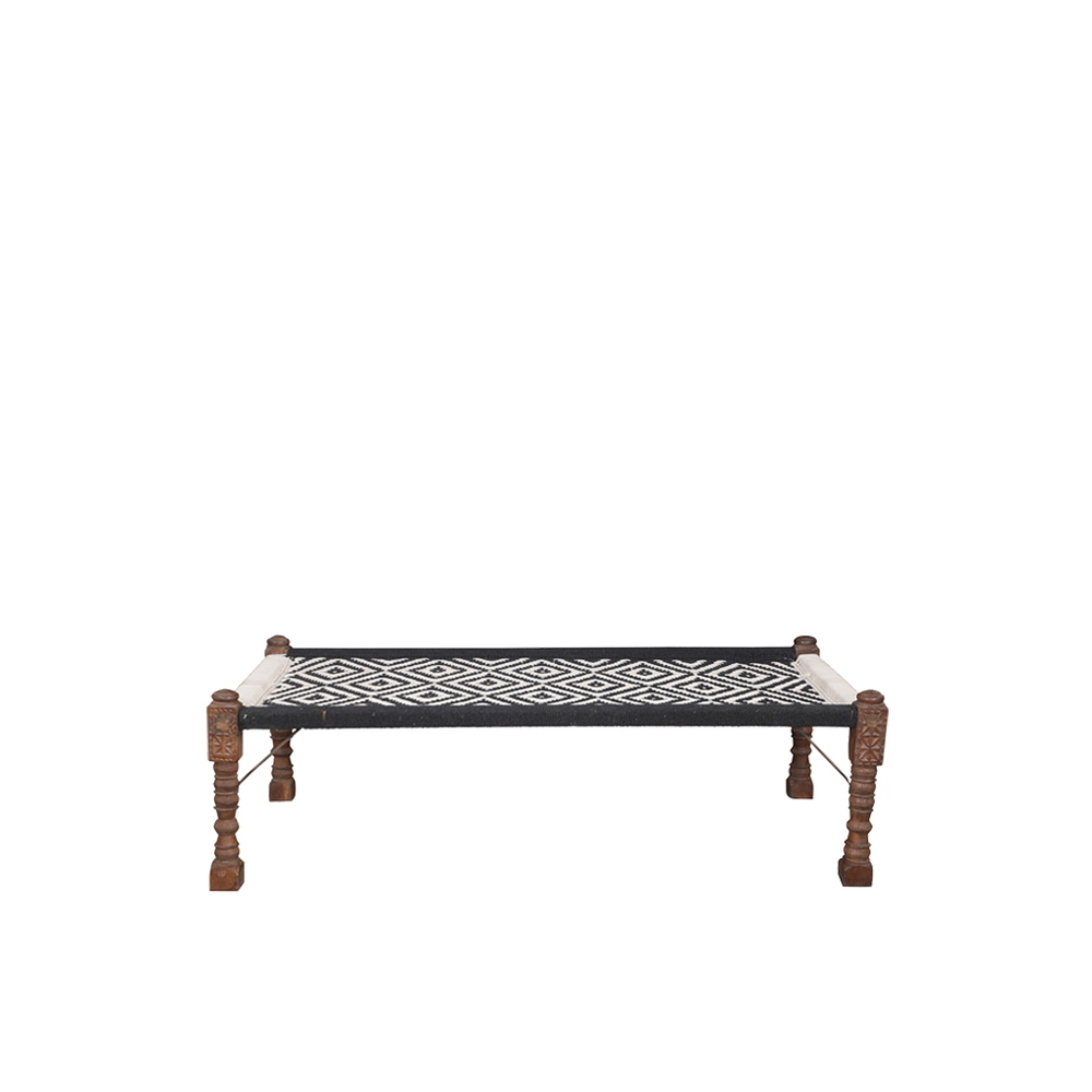CAMA INDIA NEGRA/CRUDA 183X80X57H 85