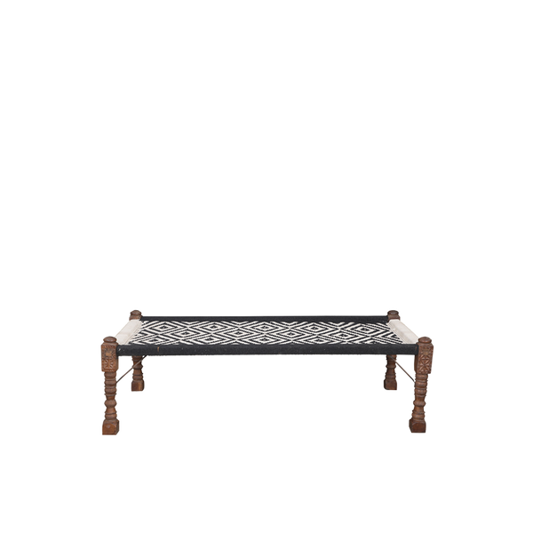 CAMA INDIA NEGRA/CRUDA 183X80X57H 85