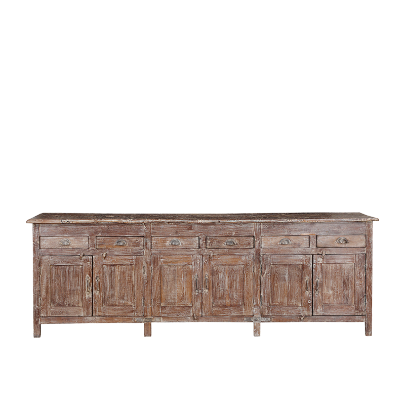 BUFET MADERA 6 PUERTAS/6 CAJONES 244X55X84H 60