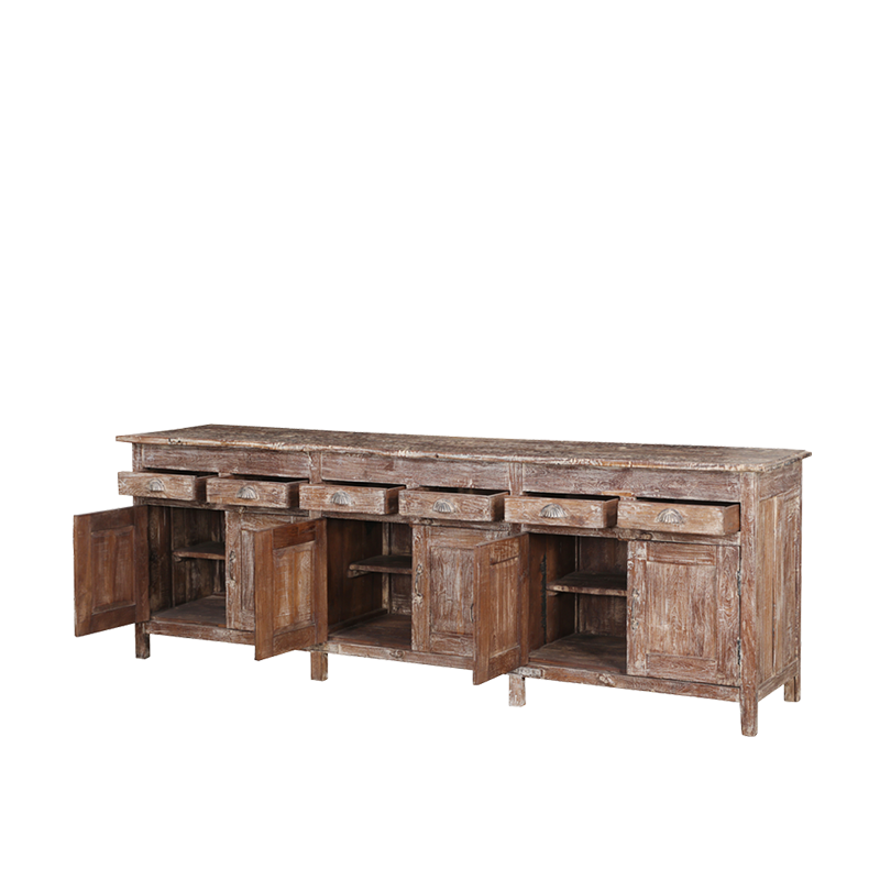 BUFET MADERA 6 PUERTAS/6 CAJONES 244X55X84H 60