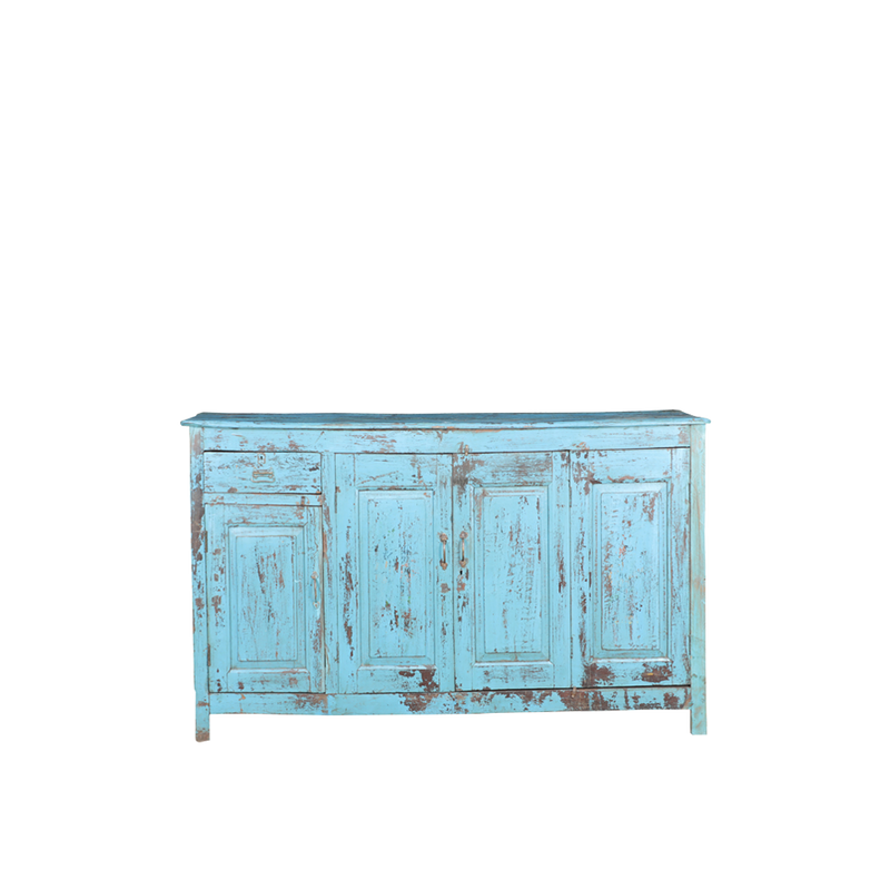 BUFET MADERA TURQUESA 174X55X106H 61