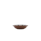 Plato hondo Viana color crema con borde estampado de flores negras