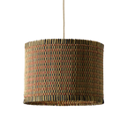 LAMPARA TECHO MIMBRE COURUCHE NATURAL RED/BLUE