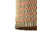 LAMPARA TECHO MIMBRE COURUCHE NATURAL RED/BLUE