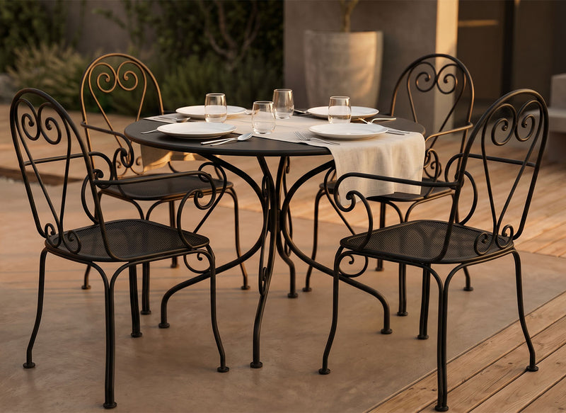 SILLA JARDIN HIERRO CARBON 48X46X94H 46