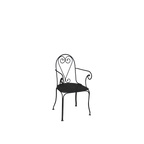 SILLA JARDIN HIERRO CARBON 48X46X94H 46