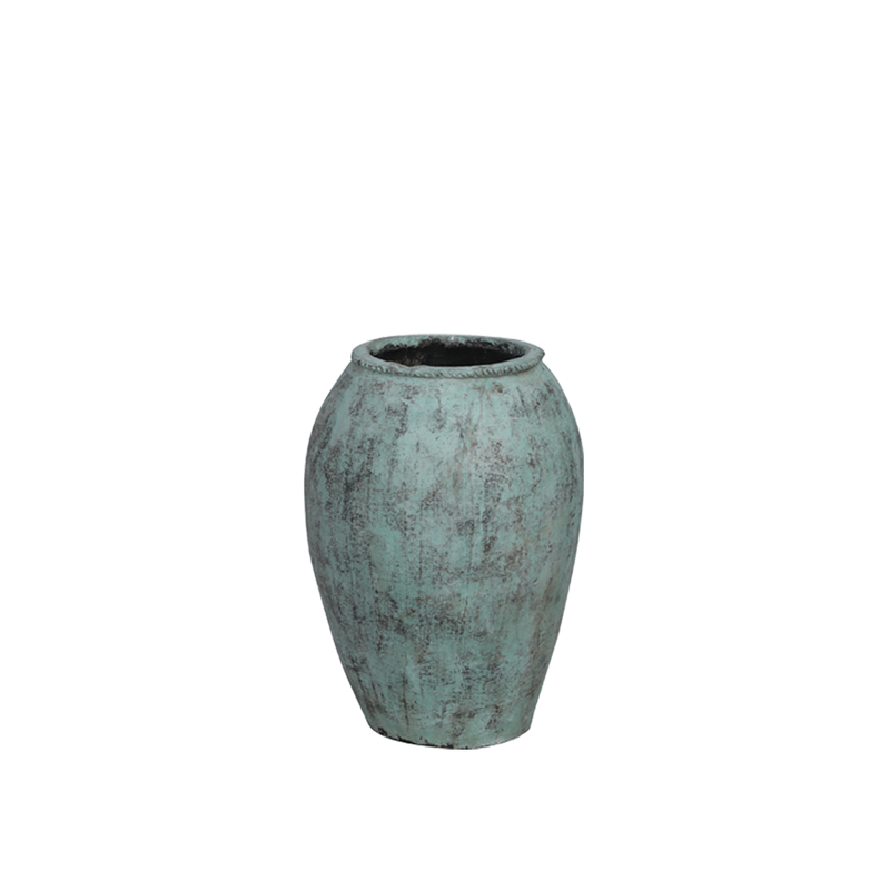VASIJA CERAMICA AZUL 50X50X77H 63