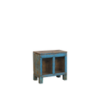 BUFET MADERA/CRISTAL TURQUESA 46X24X44H 91