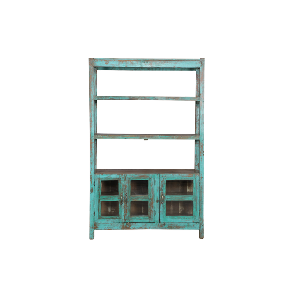 LIBRERIA MADERA VERDE 123X39X193H 117