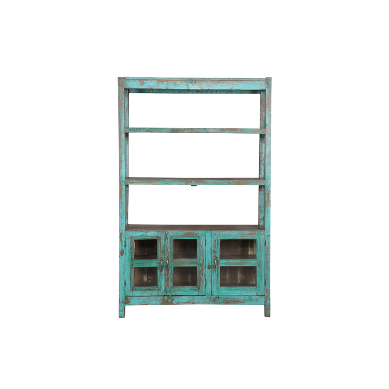 LIBRERIA MADERA VERDE 123X39X193H 117