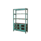 LIBRERIA MADERA VERDE 123X39X193H 117