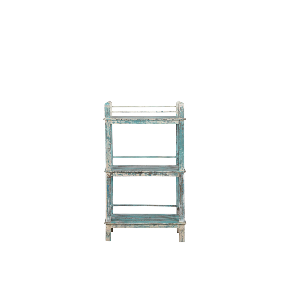 LIBRERIA MADERA AZUL 76X33X130H 119