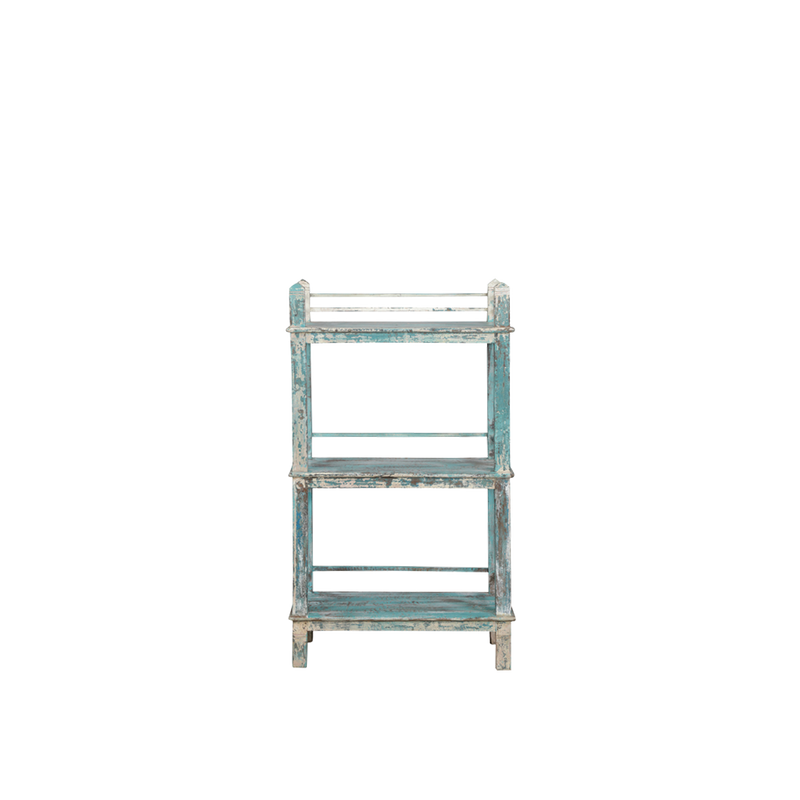 LIBRERIA MADERA AZUL 76X33X130H 119