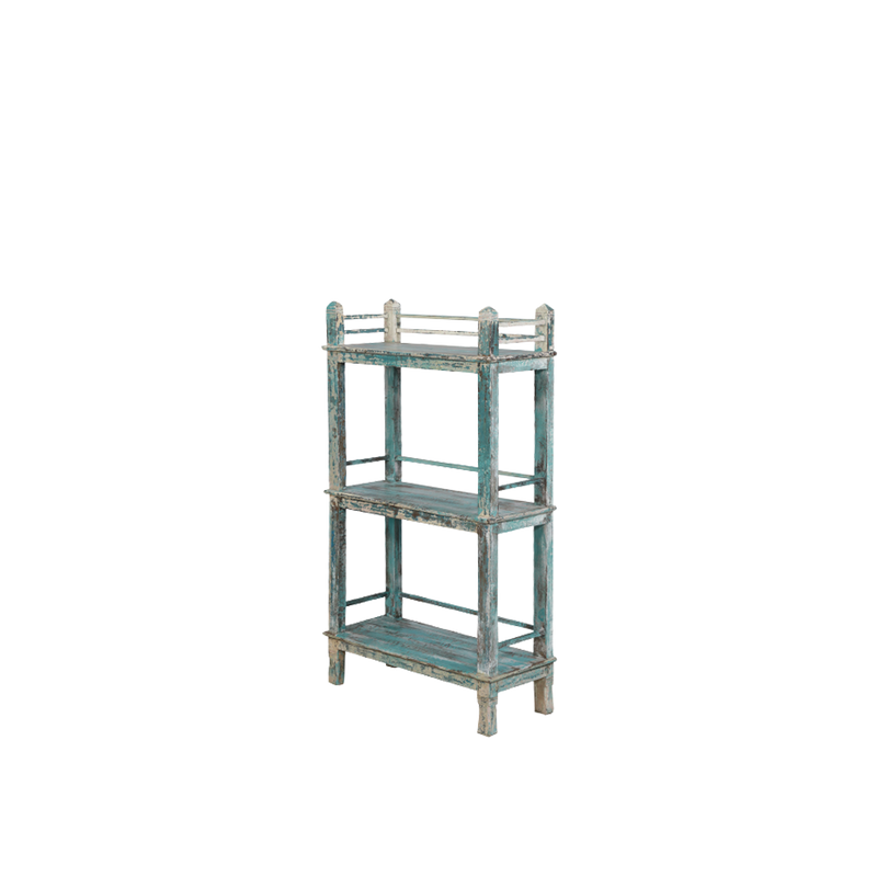 LIBRERIA MADERA AZUL 76X33X130H 119