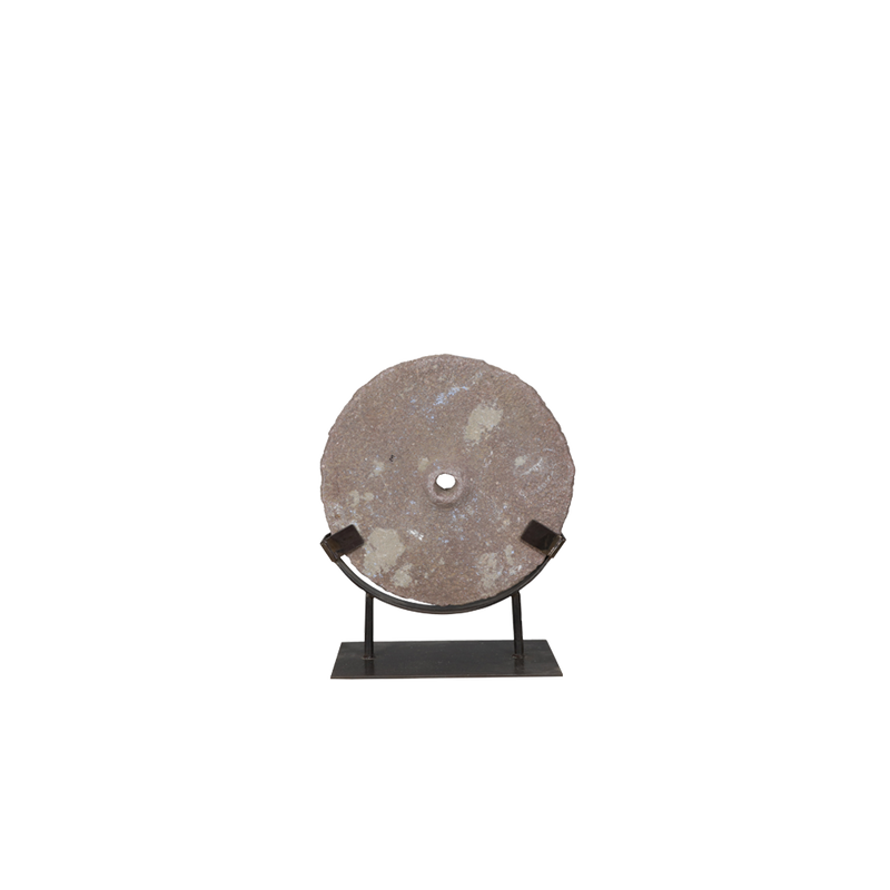 DISCO PIEDRA C/STAND HIERRO 43X20X55H 123