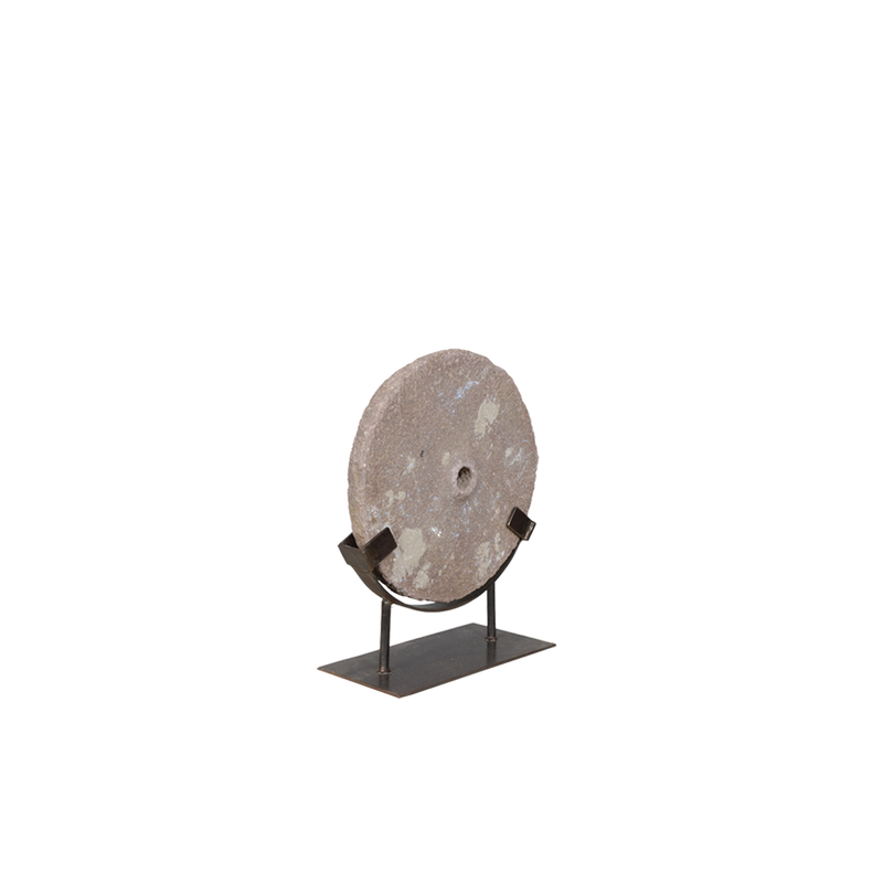 DISCO PIEDRA C/STAND HIERRO 43X20X55H 123