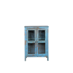 VITRINA MADERA AZUL 85X46X120H 131