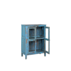 VITRINA MADERA AZUL 85X46X120H 131