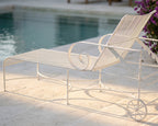 TUMBONA HIERRO JARDIN BLANCA 175X60X70H 166