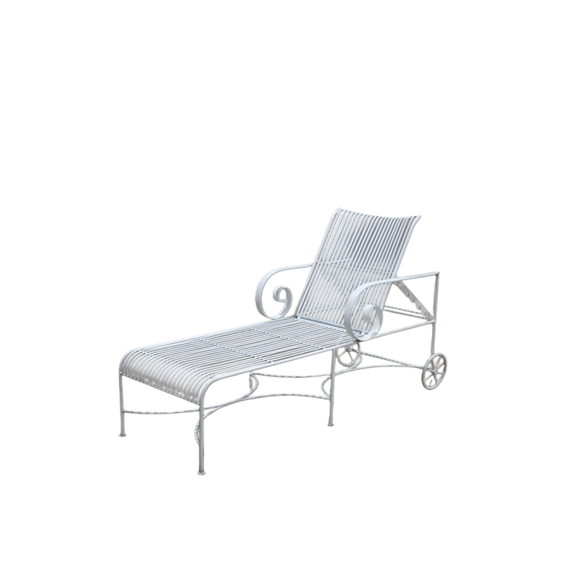 TUMBONA HIERRO JARDIN BLANCA 175X60X70H 166
