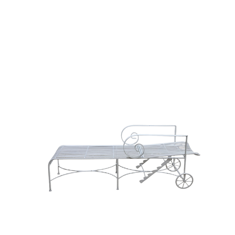 TUMBONA HIERRO JARDIN BLANCA 175X60X70H 166