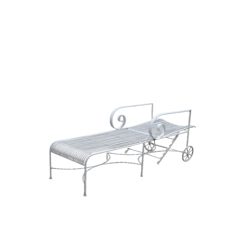TUMBONA HIERRO JARDIN BLANCA 175X60X70H 166